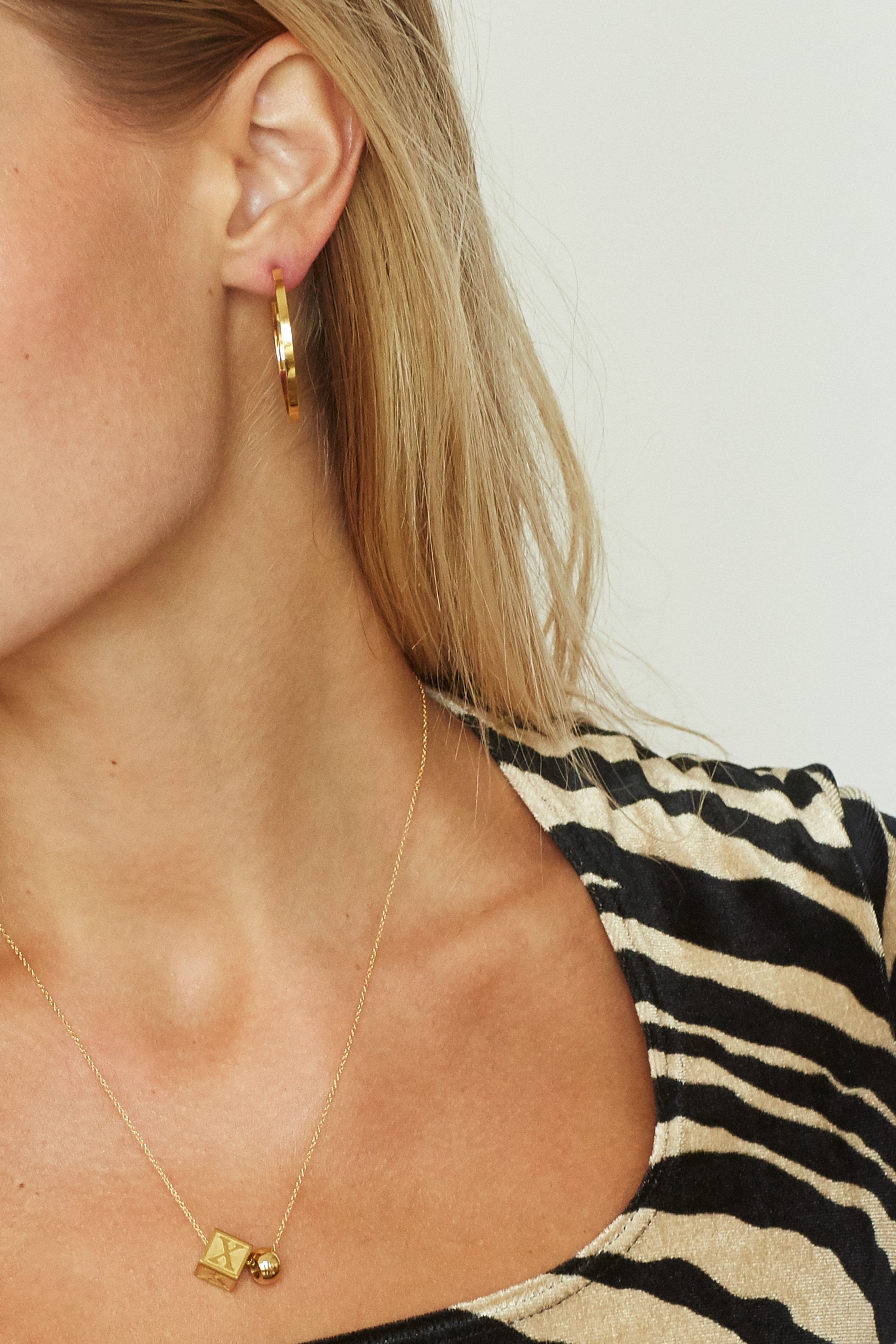 Simple Gold Hoops Earrings Bagatiba 