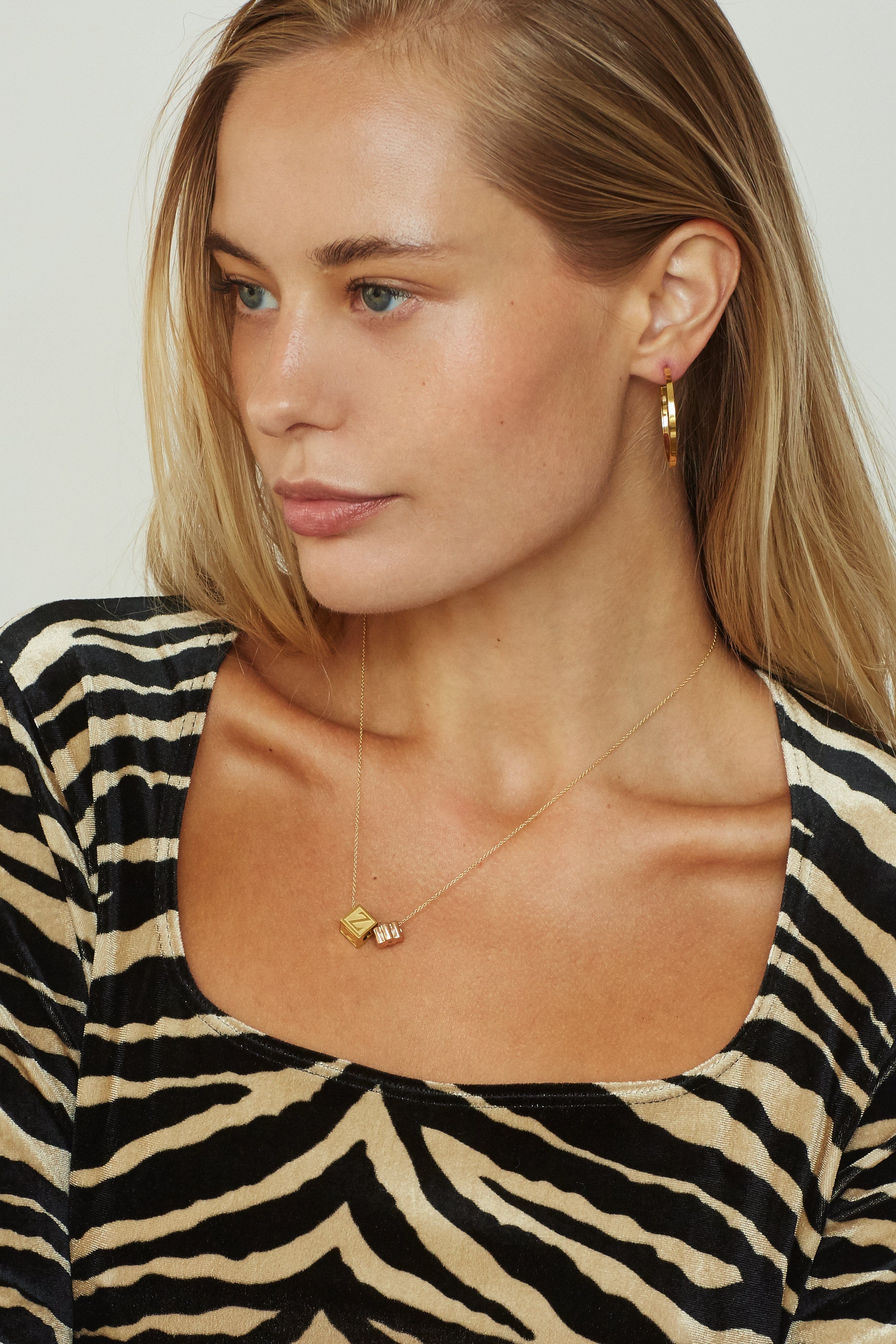 Simple Gold Hoops Earrings Bagatiba 