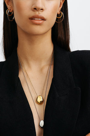 Simple Silver Hoops - rollover