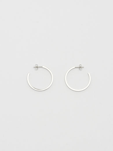 Simple Silver Hoops
