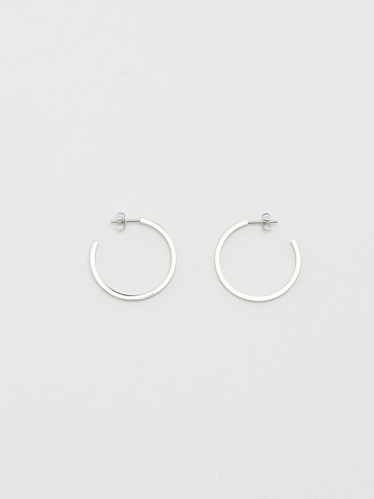 Simple Silver Hoops