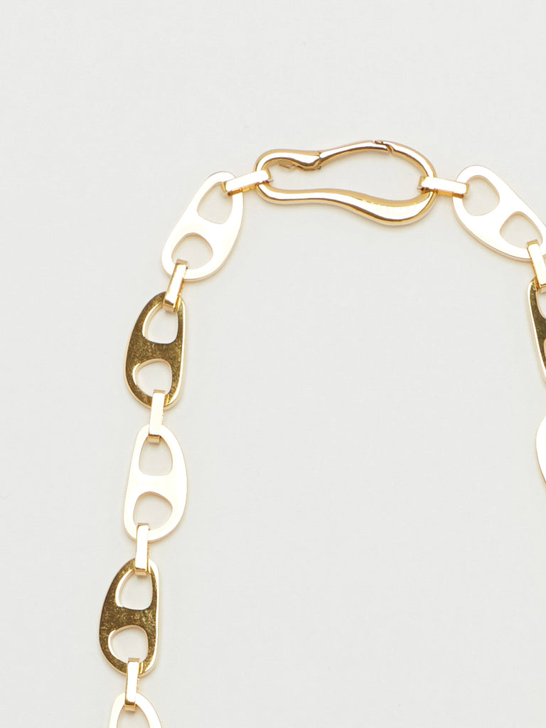 Cropped detail flat lay of Small Gold Tab Necklace Necklace bagatiba 