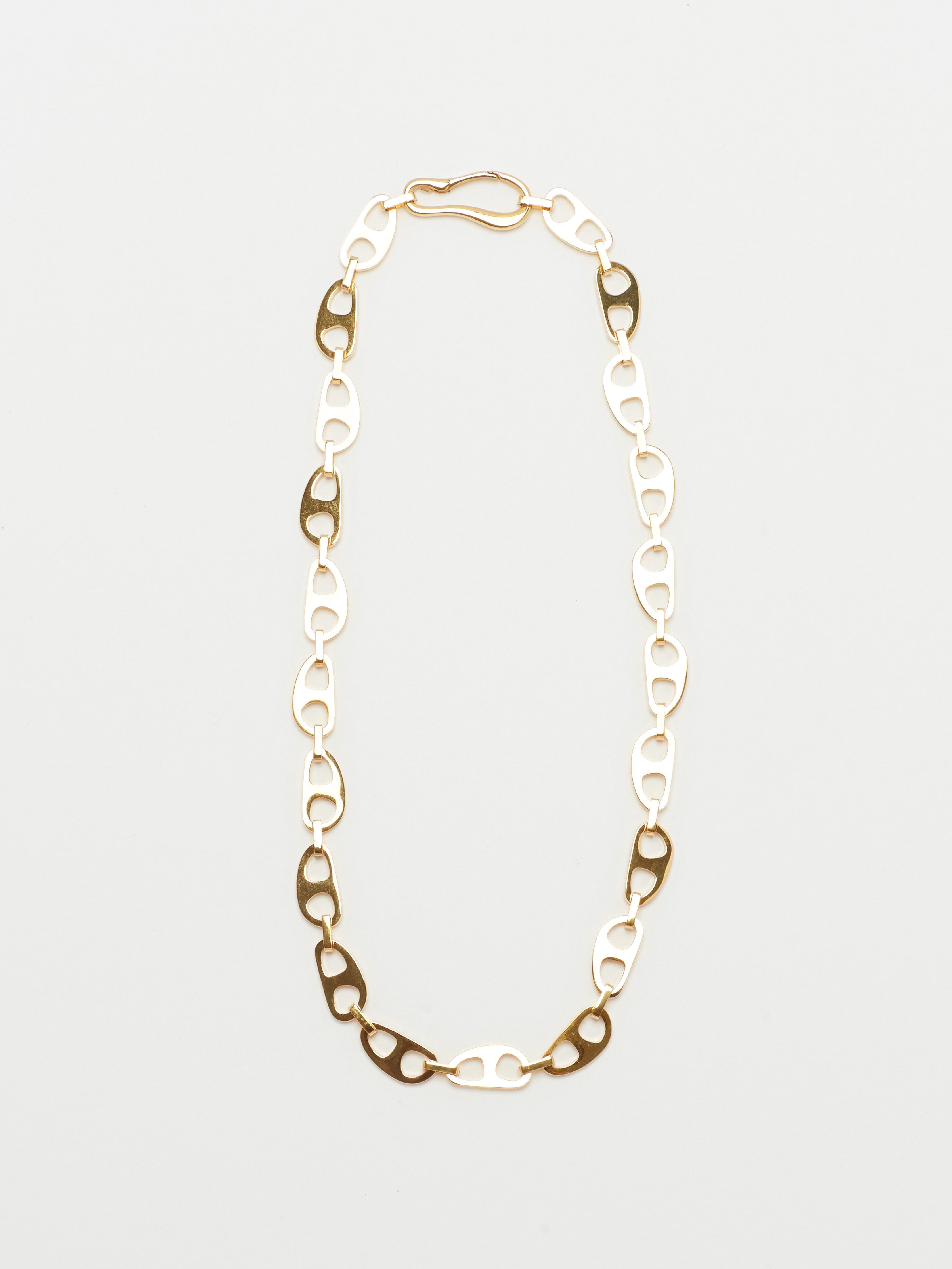 Full view flat lay of the Small Gold Tab Necklace Necklace bagatiba 