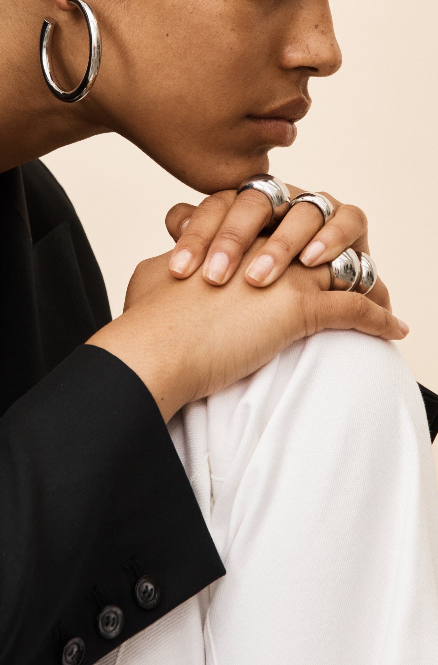 Small Silver Orb Ring Ring bagatiba 