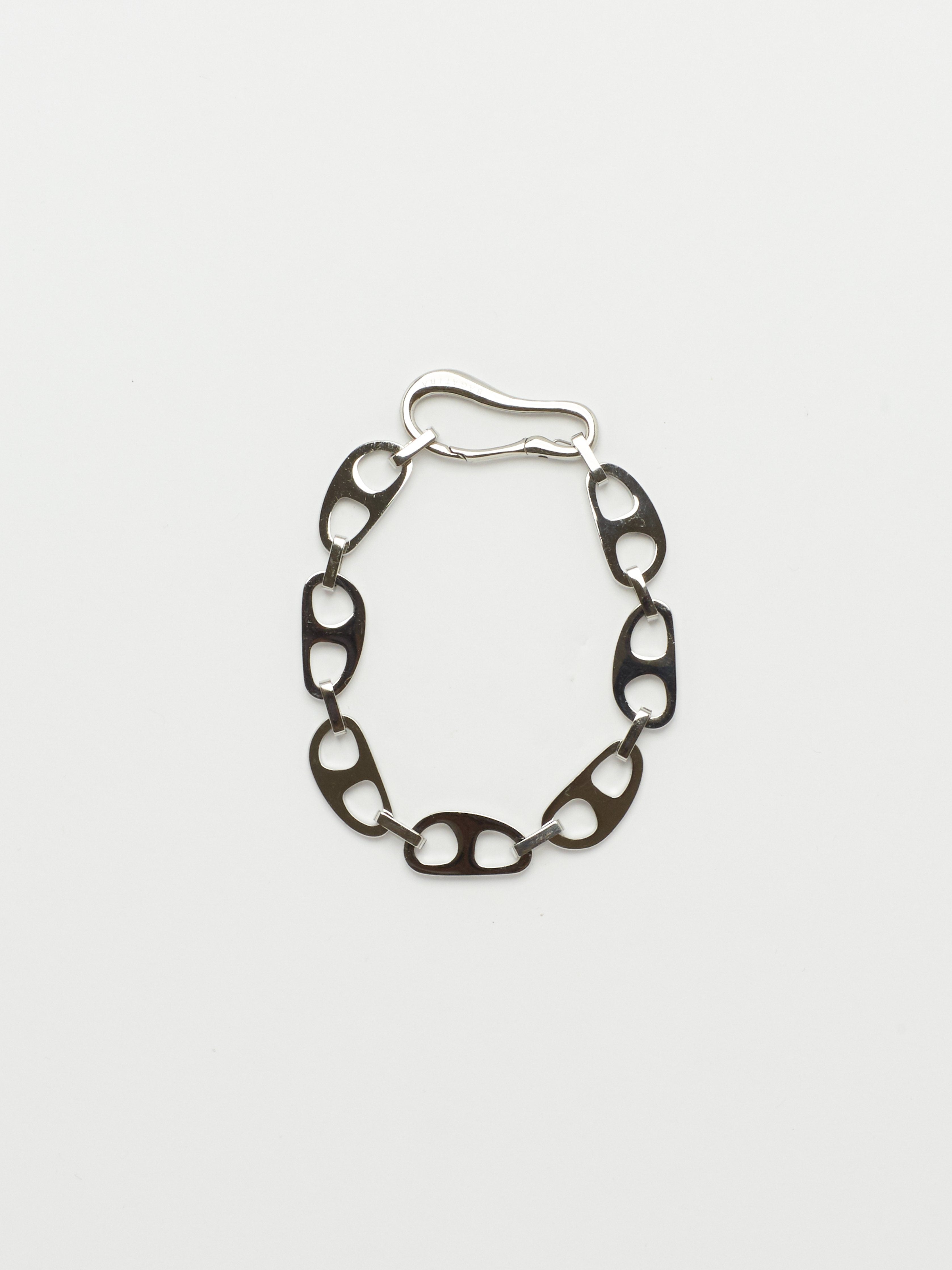 Small Silver Tab Bracelet Necklace bagatiba 