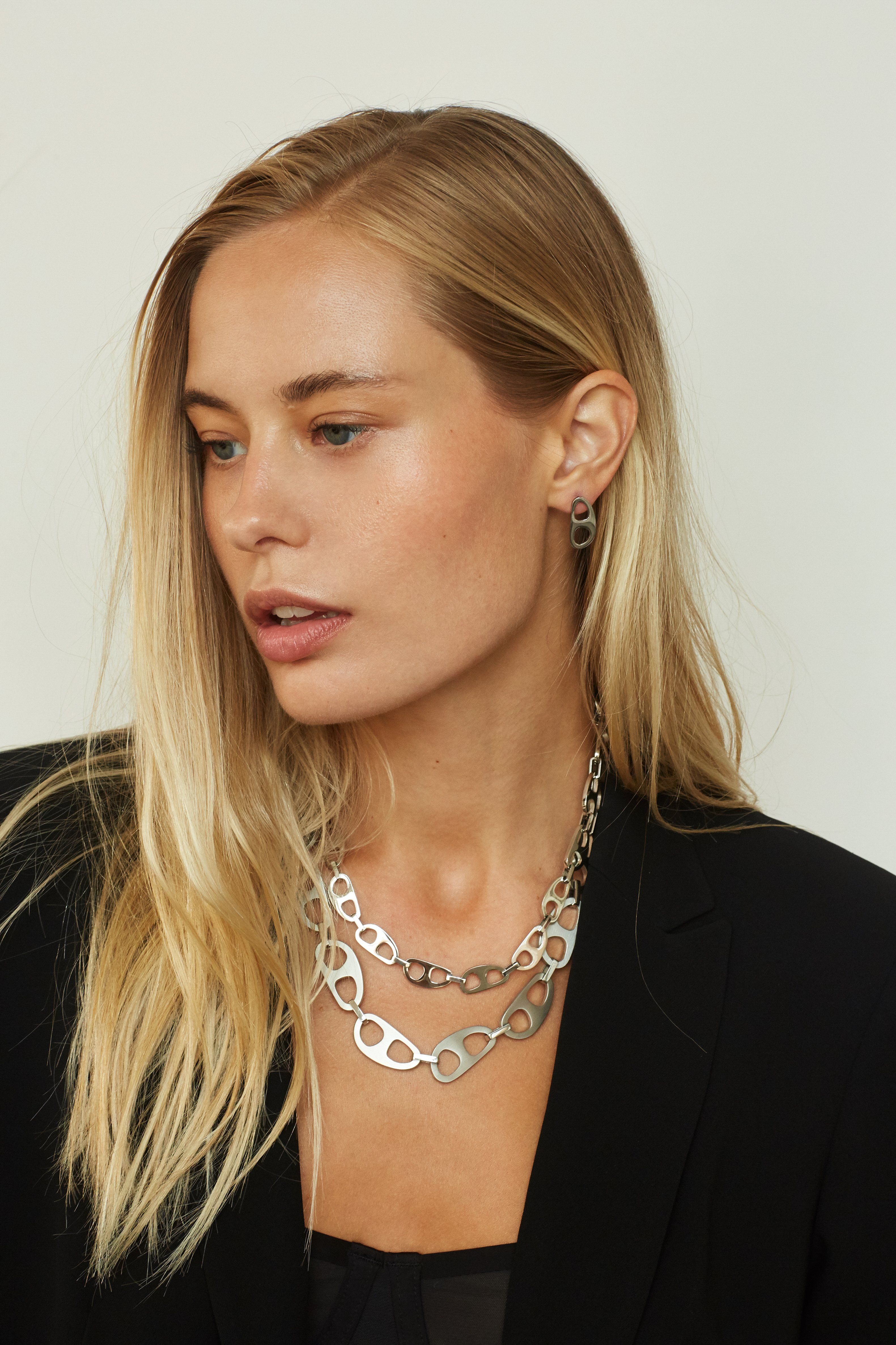 Small Silver Tab Necklace Necklace bagatiba 