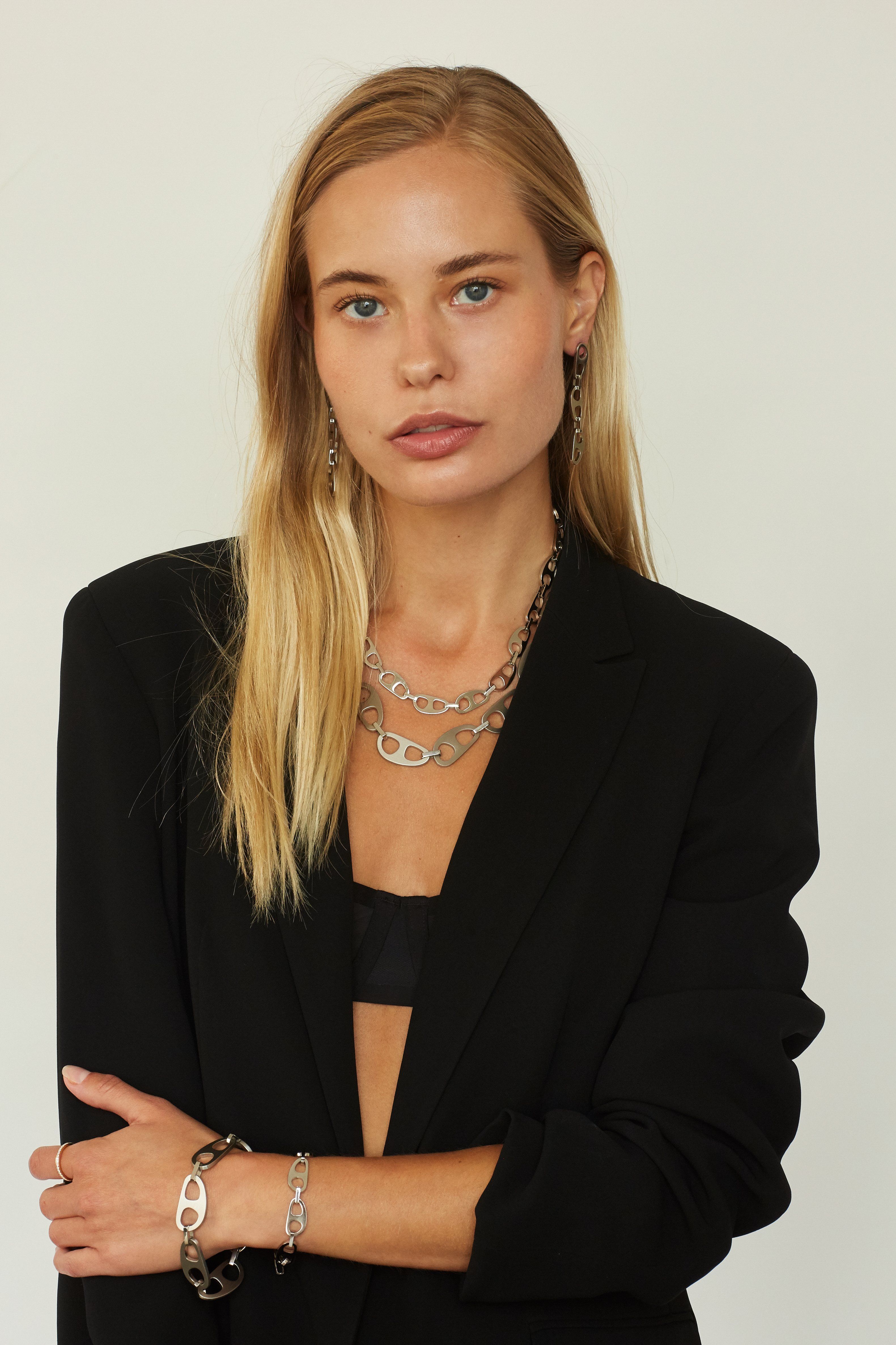 Small Silver Tab Necklace Necklace bagatiba 