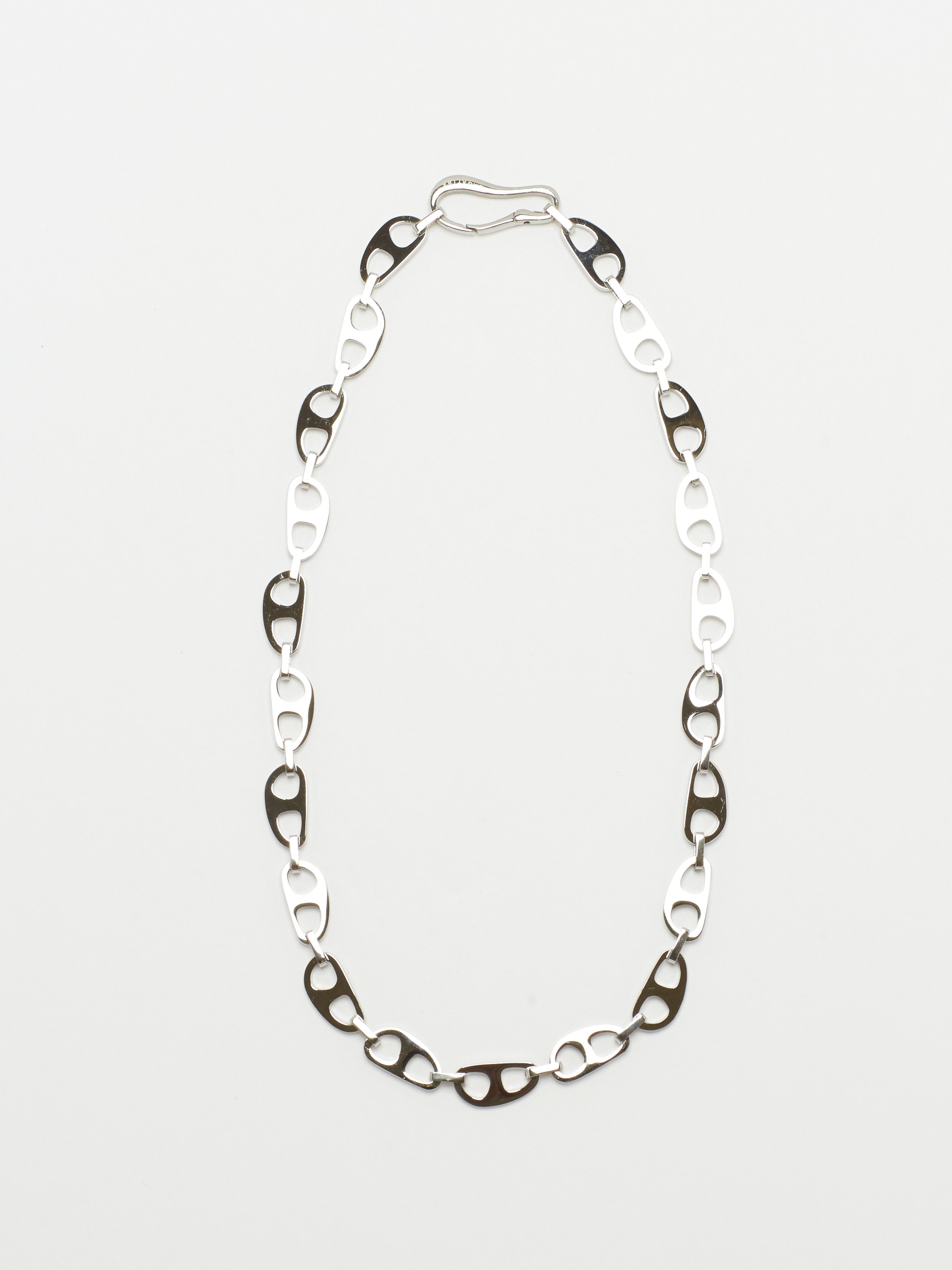 Full view flat lay of Small Silver Tab Necklace Necklace bagatiba 