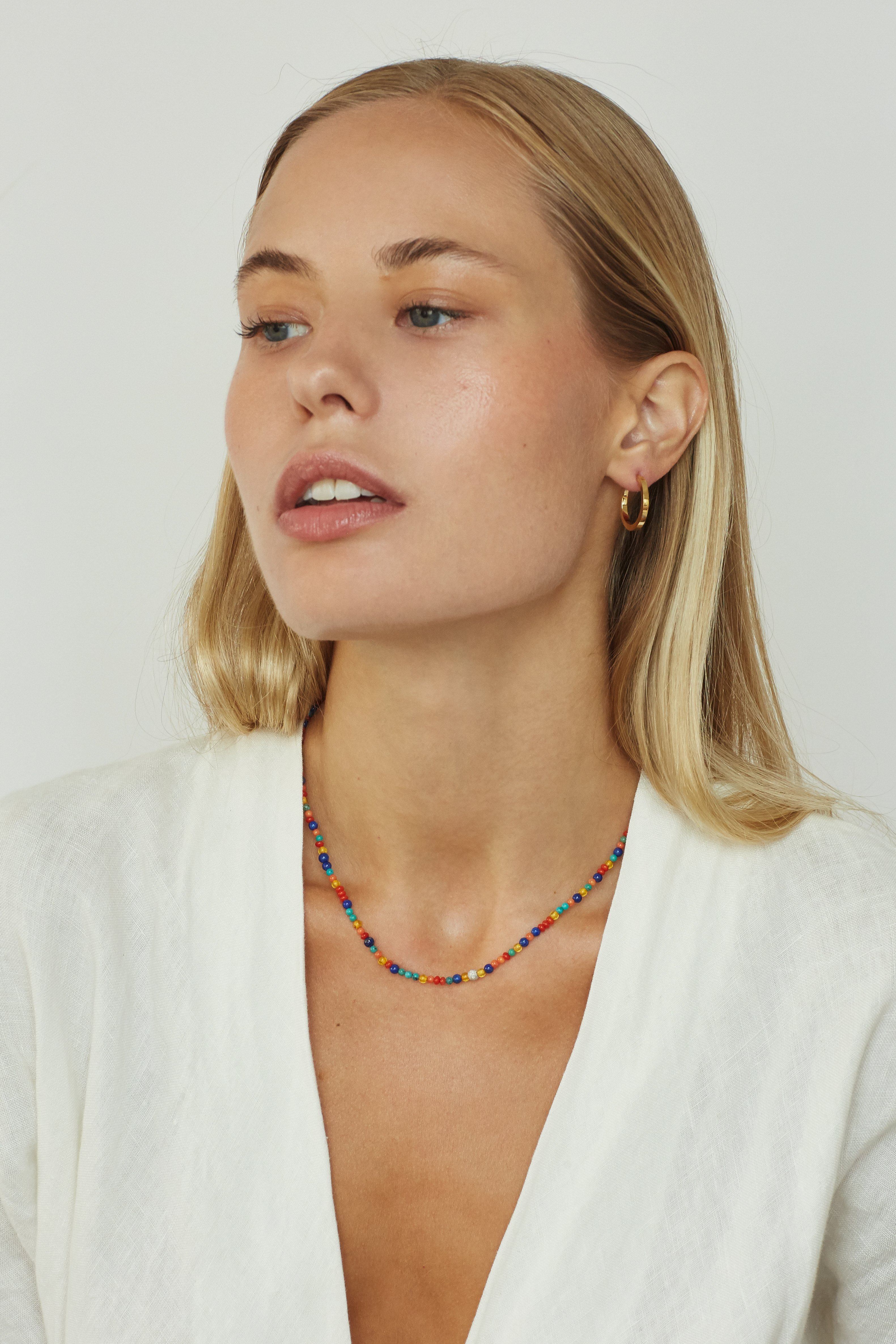 Small Simple Gold Hoops Earrings Bagatiba 