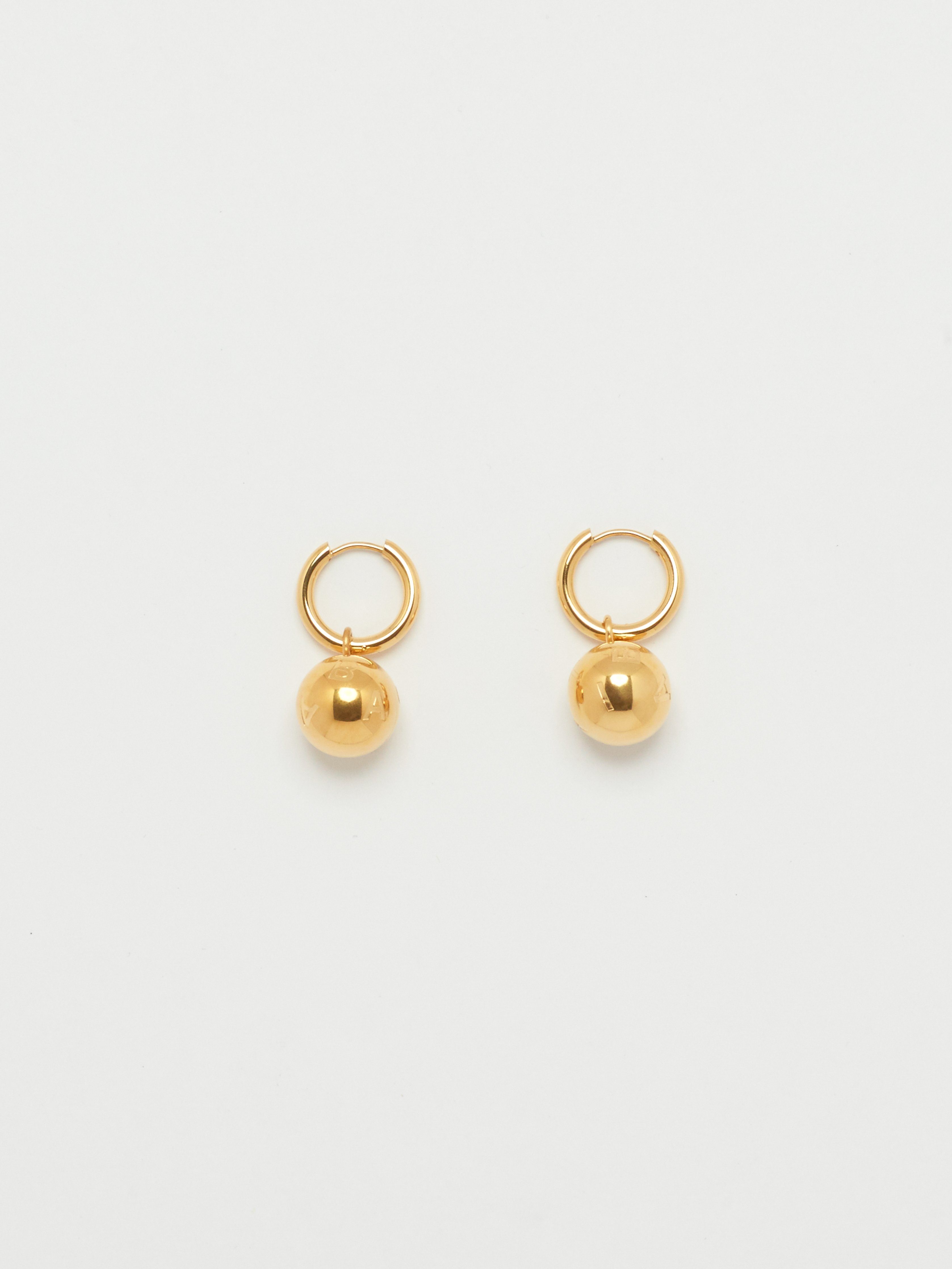 Full view flat lay of the Sphere Hoops Earrings bagatiba 
