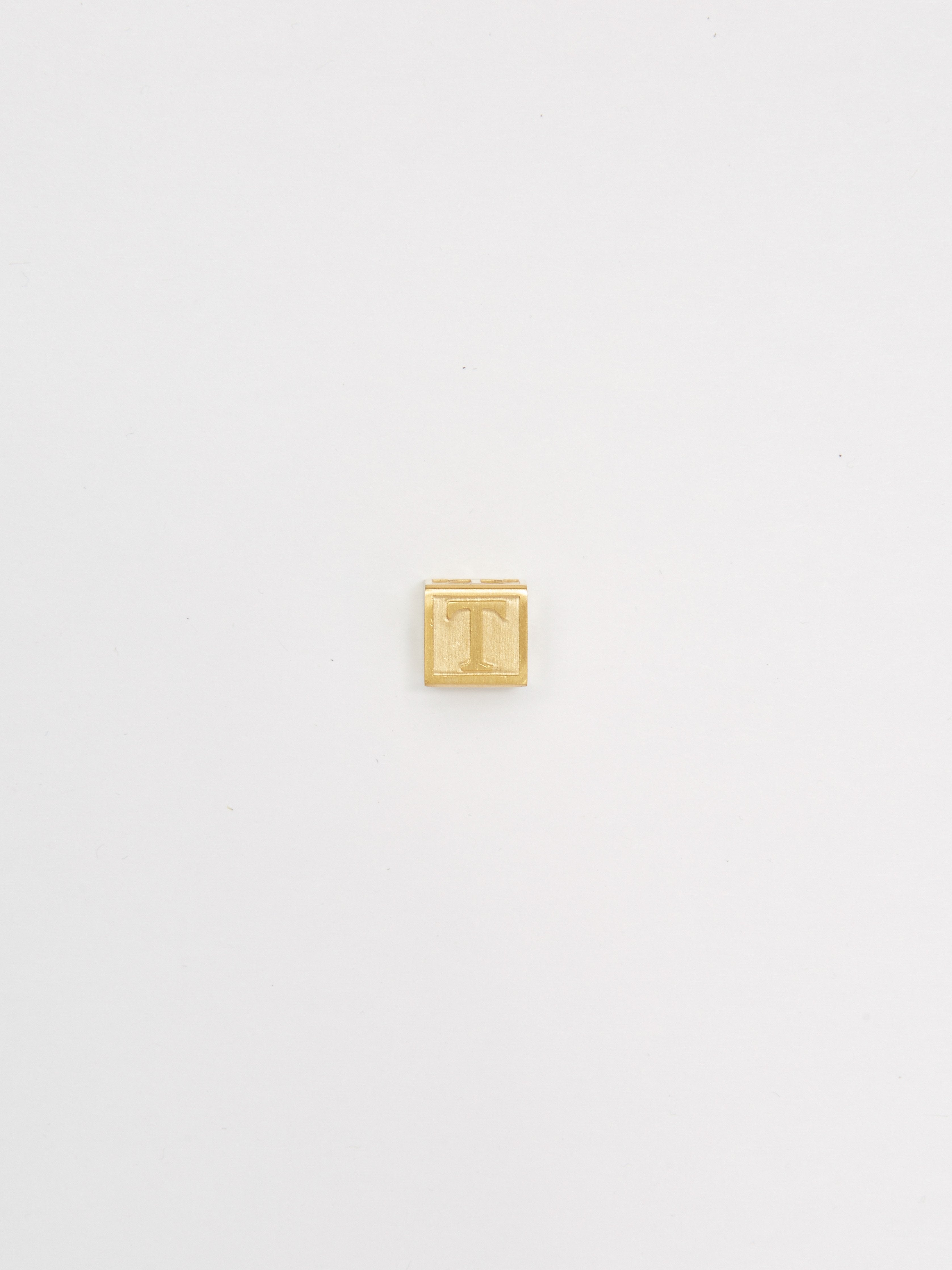 Full view flat lay of "T" Letter Block letters Bagatiba 