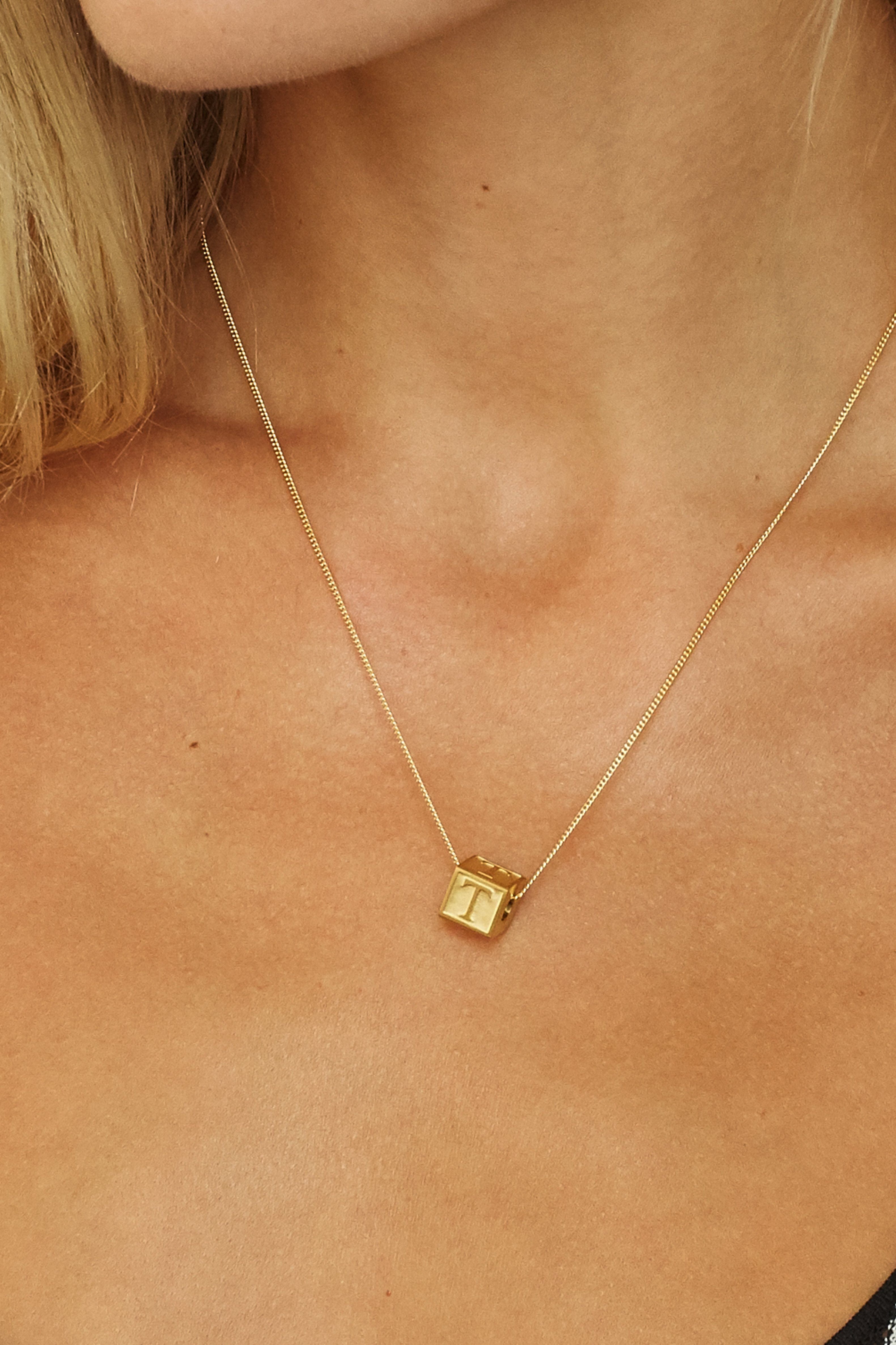 cropped view on model of "T" Letter Block letters Bagatiba 