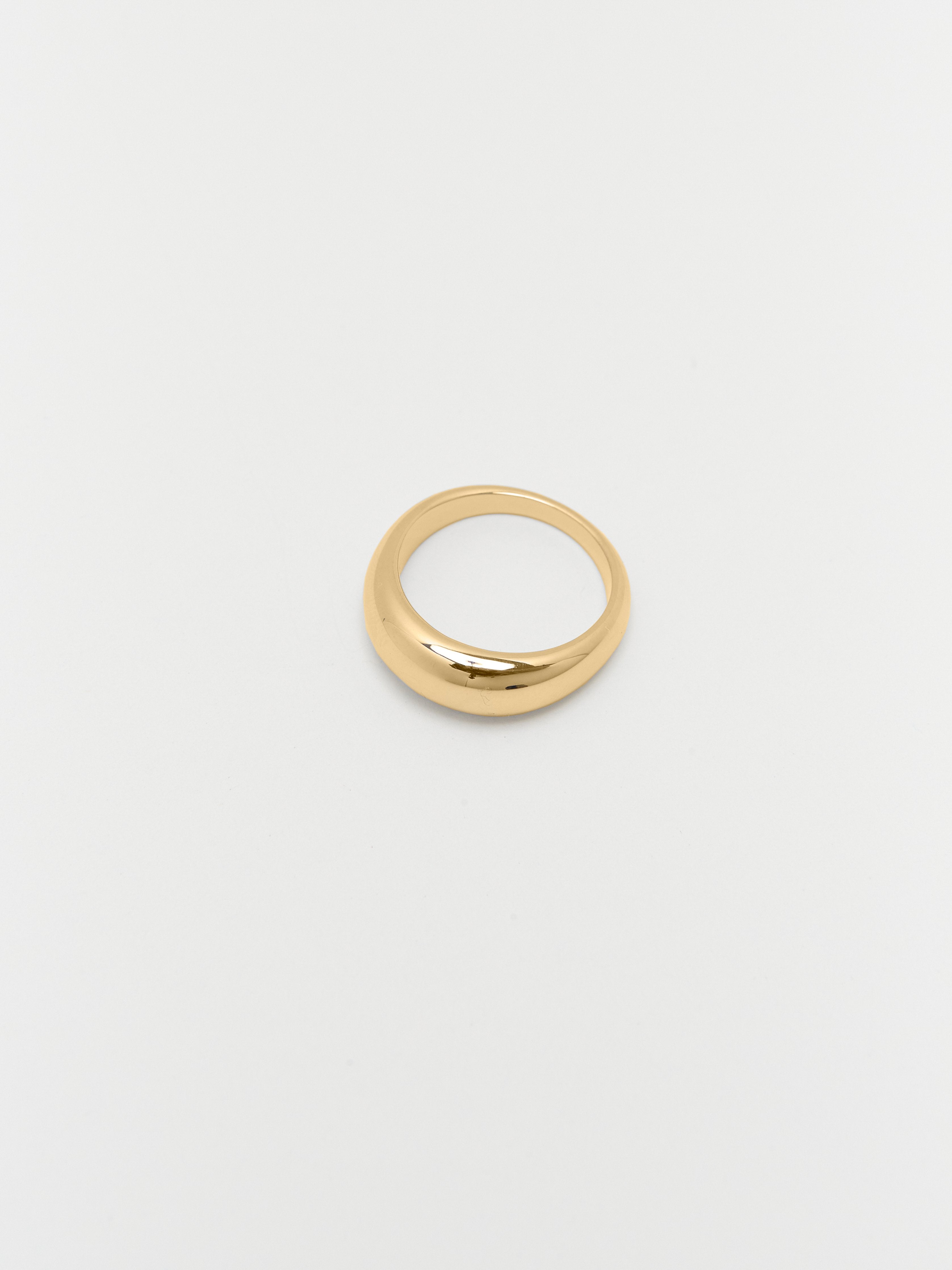 Full view flat lay of Thin Gold Orb Ring Ring bagatiba 