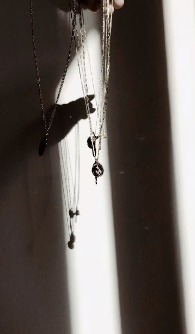 Bagatiba Necklaces shown in natural light