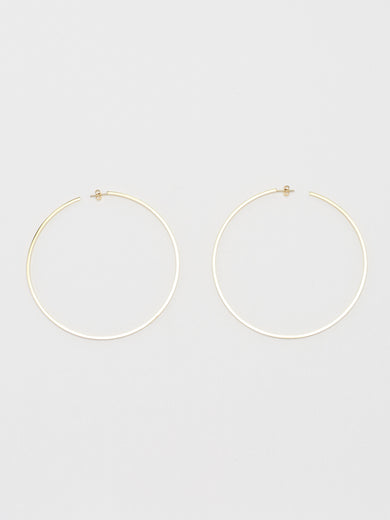 XL Oversized Simple Gold Hoops