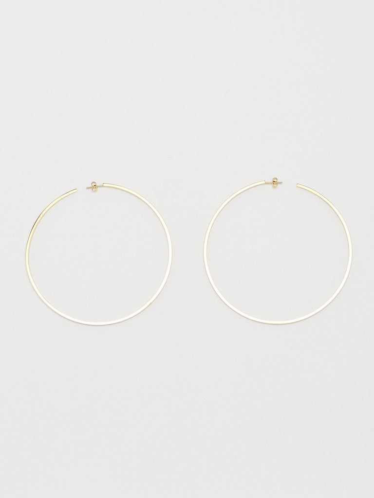 XL Oversized Simple Gold Hoops