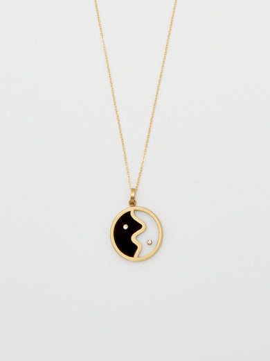 Yin Yang Glass Necklace
